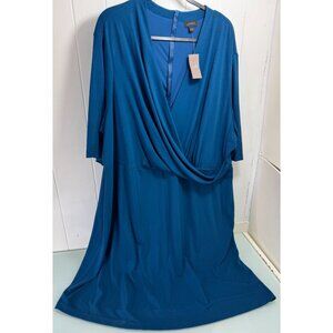 J.Jill Dress Plus Size 4X J Jill Wearever Draped Twist Front Short Sleeve NWT